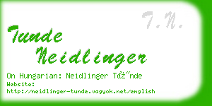 tunde neidlinger business card